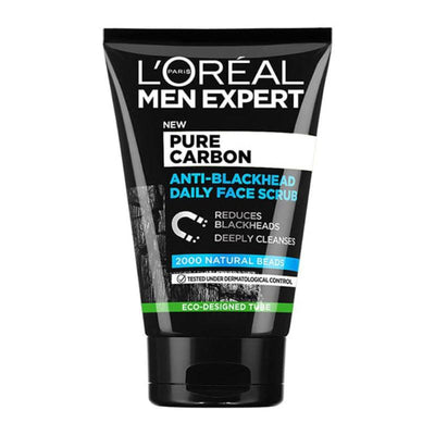 L'OREAL PARIS Men Expert Pure Carbon Anti-Blackhead Daily Face Scrub 100ml