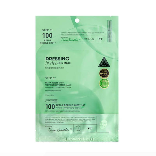 VT Cosmetics Reti-A Reedle Shot 100hL 2STEP Hydrogel Mask 34.5g x 4pcs