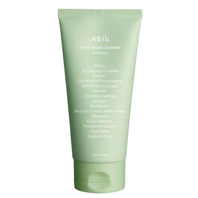 Abib Heartleaf Centella & Salicylic Acid Acne Foam Cleanser Control Sebum and Refine Pores 150ml