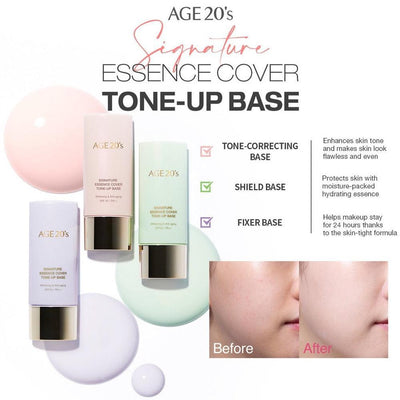 AGE 20'S Signature 71% of Hydrating Essence Cover Tone-up Base (#Pink Base)Keeps Skin Light SPF35+PA++ 40ml - LMCHING Group Limited