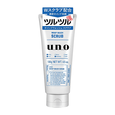 SHISEIDO UNO Whip Wash Scrub Men Facial Cleanser (Blue) 130g