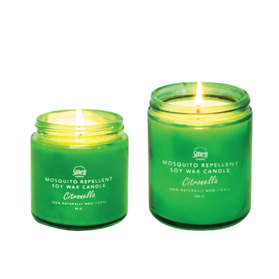 smell LEMONGRASS 100% Naturally Non Tonic Mosquito Repellent Soy Wax Candle (Citronella)
