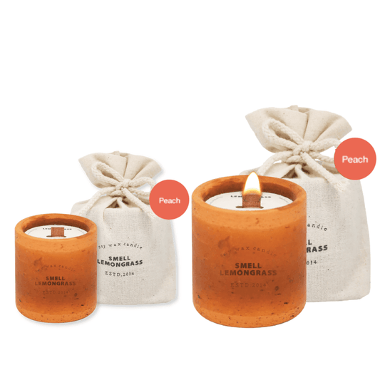 smell LEMONGRASS Mosquito Repellent Soy Wax Candle (Peach) - LMCHING Group Limited