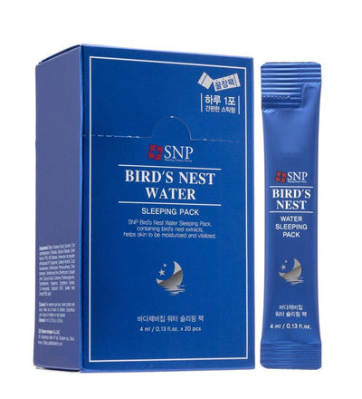 SNP Bird'S Nest Water Sleeping Pack - Moisturizing 4ml x 20