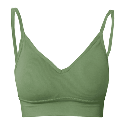 V-Neck Green Camisole Top 1pc