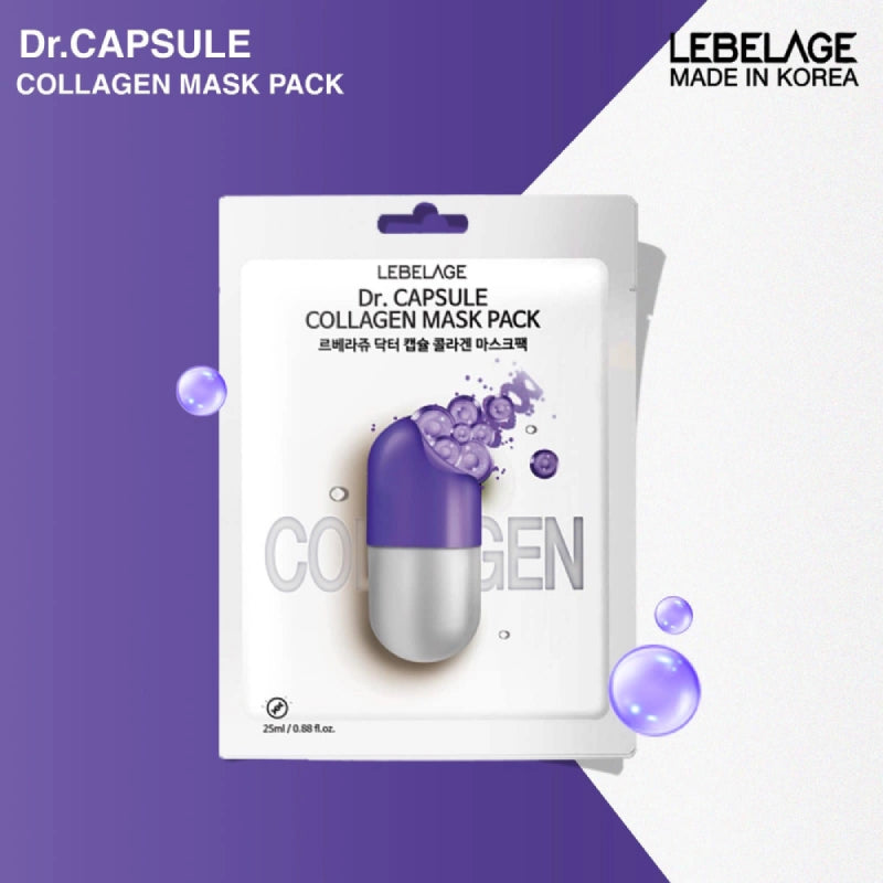 LEBELAGE Dr.Capsule Paket Masker Collagen 25ml x 10