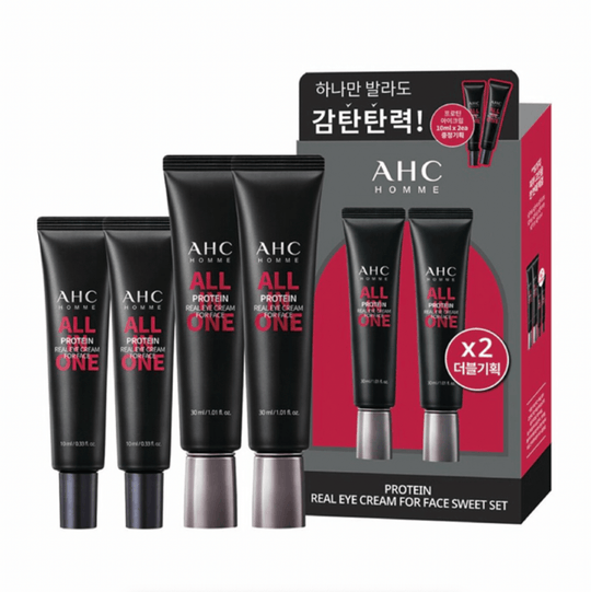 AHC Homme Protein Real Eye Cream For Face Set (Eye Cream 30ml x 2 + 10ml x 2) - LMCHING Group Limited