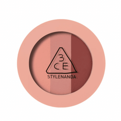 3CE Dreifach-Lidschatten Makeup Palette mit 3 matten Farben ( # Rechts herum) 3.8g