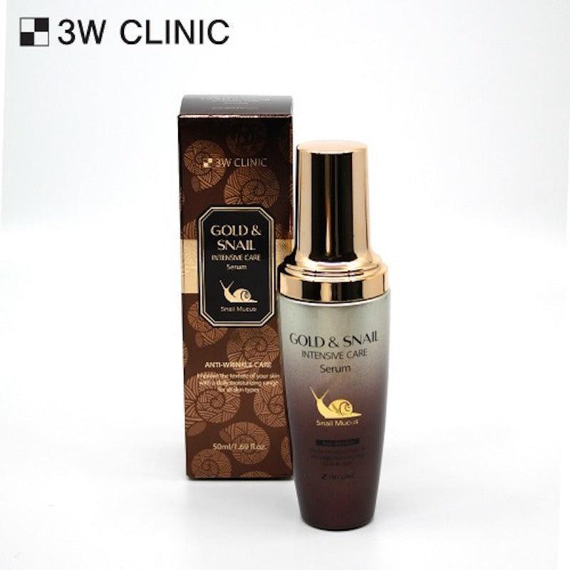 3W CLINIC Gold & Snail Intensive Care Moisturizing Serum improves Rough and Damage Skin 50ml - LMCHING Group Limited