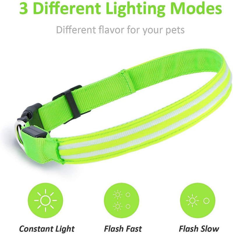 4id﻿ USA Weatherproof Ultra Bright LED Rechargeable Lite Up Dog Collar (Green) 1pc - LMCHING Group Limited