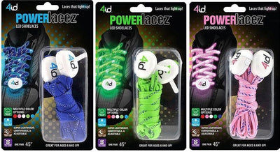 4id USA Weatherproof Ultra Bright LED Safety Light Up Shoelaces Power Laces with Batteries 1pair