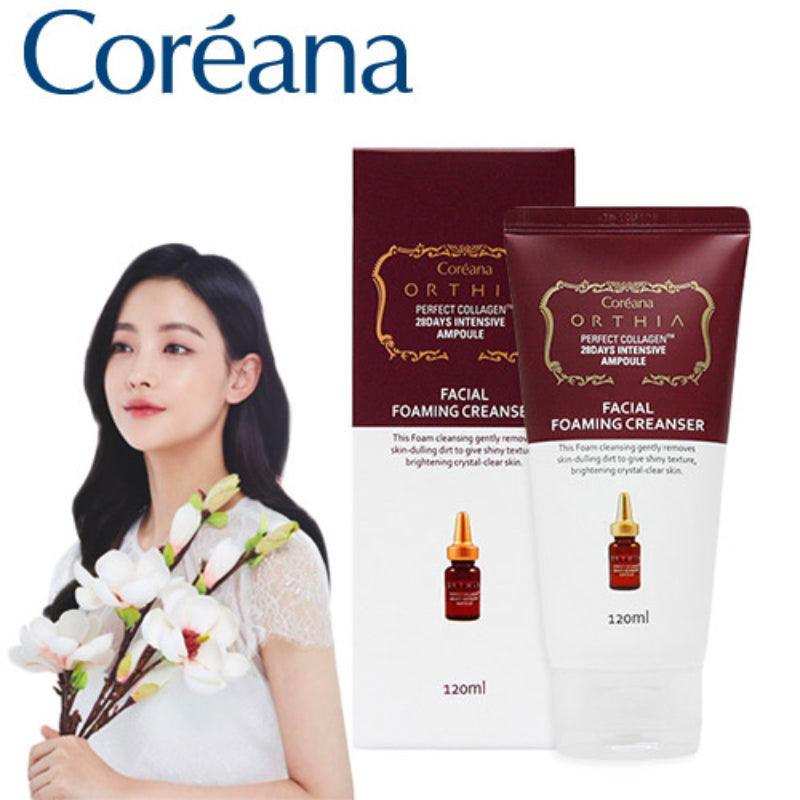 Coreana ORTHIA Perfect Collagen 28 Days Intensive Ampoule Facial Foaming Cleanser 120ml