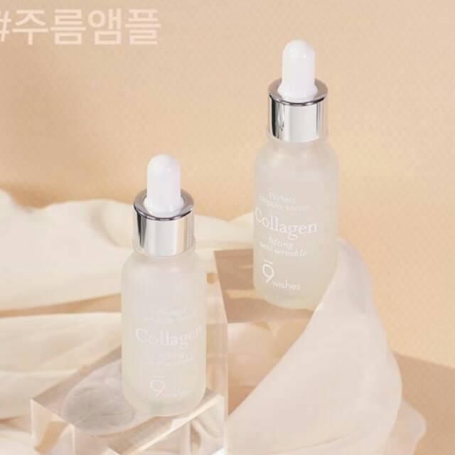 9wishes Marine Collagen Perfect Ampule skin care Serum 25ml Reduced Fine Lines & Wrinkles - LMCHING Group Limited