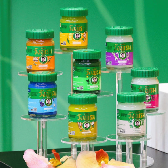 Wang Prom Тайский травяной массажный пурпурный бальзам (улучшает сон) 50g