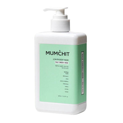 MUMCHIT ครีมอาบน้ำที่มีค่า pH ต่ำ (#Pale Green Herb) 400 มล.