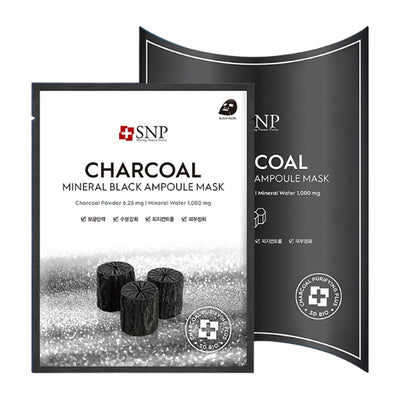 SNP Houtskool Mineraal Zwart Ampul Masker 25ml x 10