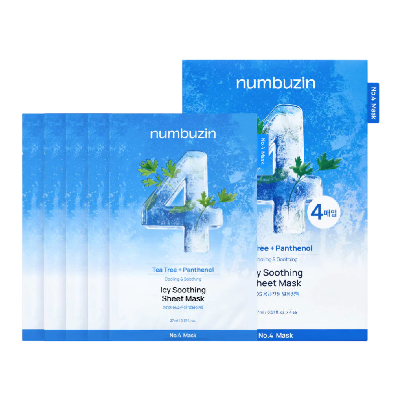 numbuzin No.4 Icy Soothing Sheet Mask 27ml x 5pcs