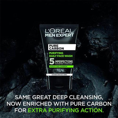 L'OREAL PARIS Men Expert Pure Carbon Purifying Daily Face Wash 100ml - LMCHING Group Limited