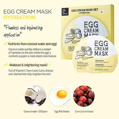 too cool for school Egg Hydration Cream Mask 1pc/ 5pcs - LMCHING Group Limited