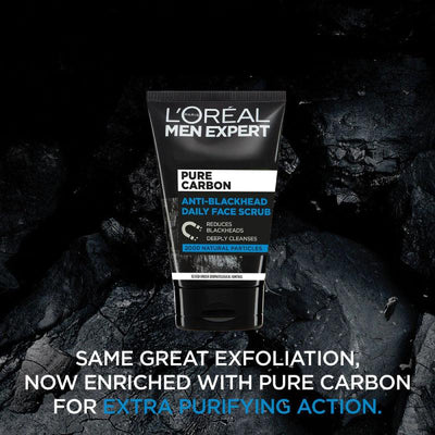 L'OREAL PARIS เมน เอ็กซ์เพิร์ท เดลี่ เฟส สครับ เพียวคาร์บอน แอนตี้ แบล็คเฮด 100มล