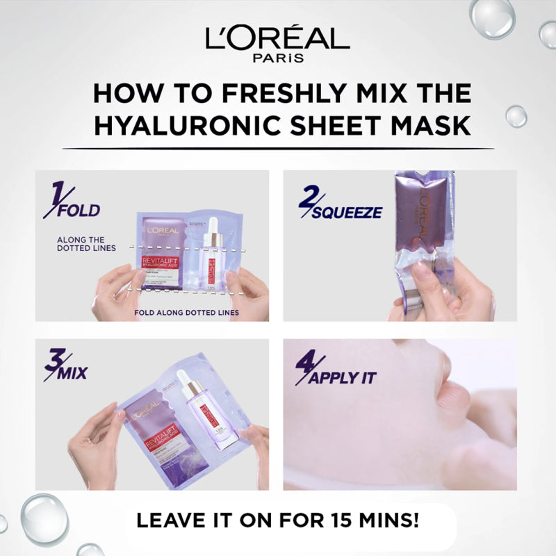 L'OREAL PARIS Revitalift Filler [HA] Fresh Mix Pro-Xylane Pro Mask (New Version) 33g x 5