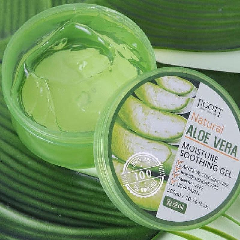 JIGOTT Natural Aloe Vera Moisture Soothing Gel 300ml - LMCHING Group Limited