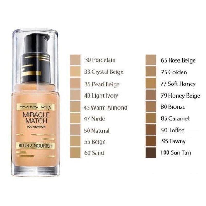 MAX FACTOR Miracle Match Foundation (3 Colors) 30ml - LMCHING Group Limited