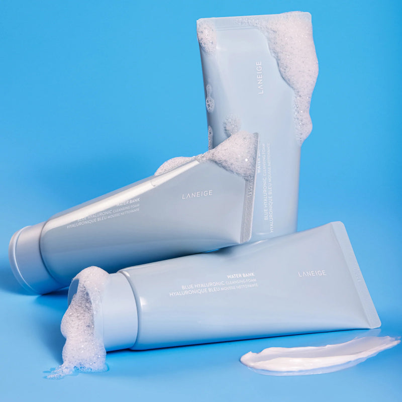 LANEIGE Espuma Limpiadora con Ácido Hialurónico Azul Water Bank 150g