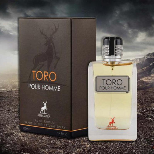 Toro Pour Homme Eau de Parfum Spray by Maison Alhambra 3.4 oz