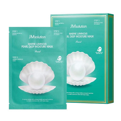 JMsolution Maschera Viso Idratante Marine Luminous Pearl Deep Moisture 3 Step Mask Pearl 30ml x 10