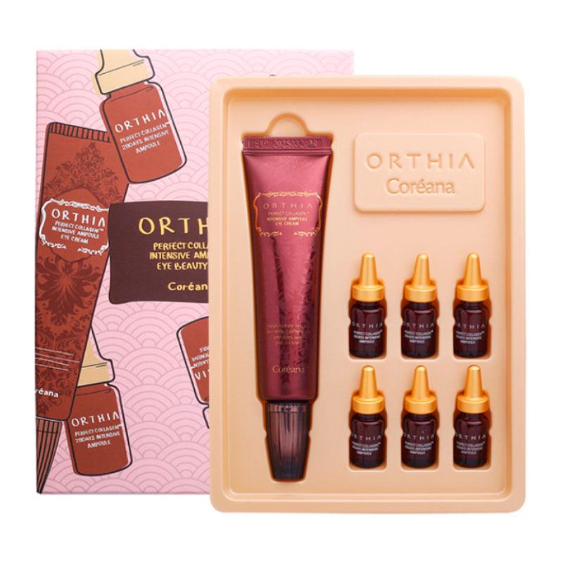 Coreana ORTHIA Perfect Collagen Intensive Ampoule Eye Beauty Set (Eye Cream 30ml + Ampoule 2ml x 6) - LMCHING Group Limited