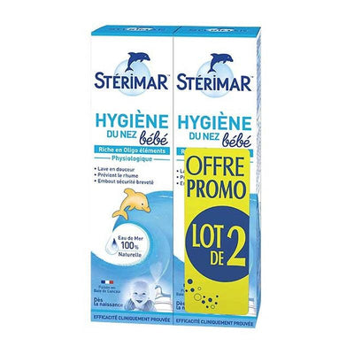 STERIMAR Conjunto de Higiene Nasal para Bebés de 0-3 Anos 100ml x 2