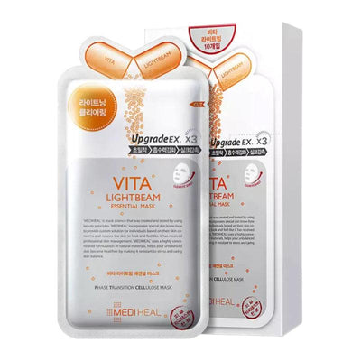 MEDIHEAL Mascarilla esencial con vitamin C  (iluminadora) 24ml x 10