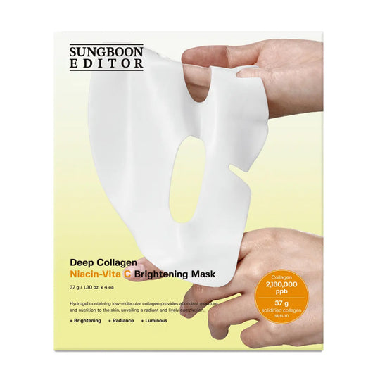 SUNGBOON EDITOR Mặt Nạ Dưỡng Trắng Deep Collagen Niacin-Vita C Brightening Mask 37g x 4pcs