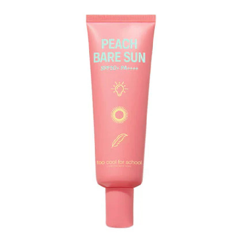 EXPIRED (10/05/2025) too cool for school Peach Bare Suncream SPF50+ PA++++ 50ml