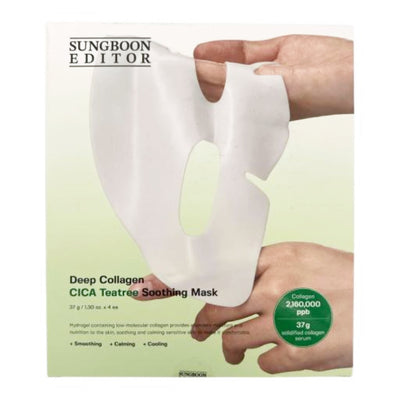 SUNGBOON EDITOR 韩国 胶原蛋白CICA茶树舒缓凝胶睡眠面膜 37g x 4 片