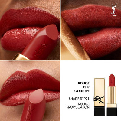 YSL Rouge Pur Couture Caring Satin Lipstick (#R1971 Rouge Provocation) 3.8g - LMCHING Group Limited