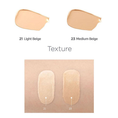 KLAVUU Urban Pearlsation High Coverage Tension Cushion EX SPF50+ PA++++ 12g + Refill 12g (#21 Light Beige) - LMCHING Group Limited