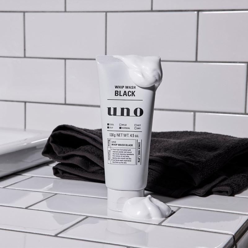 SHISEIDO UNO Activated Charcoal Oil Control Men Facial Cleanser (Black) 130g