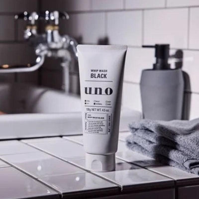 SHISEIDO UNO Activated Charcoal Oil Control Men Facial Cleanser (Black) 130g