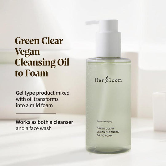 Herbloom Green Clear Vegan Cleansing Oil To Foam 200ml - LMCHING Group Limited