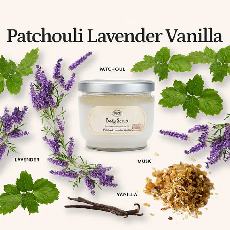 SABON Body Scrub Patchouli Lavender Vanilla 320g