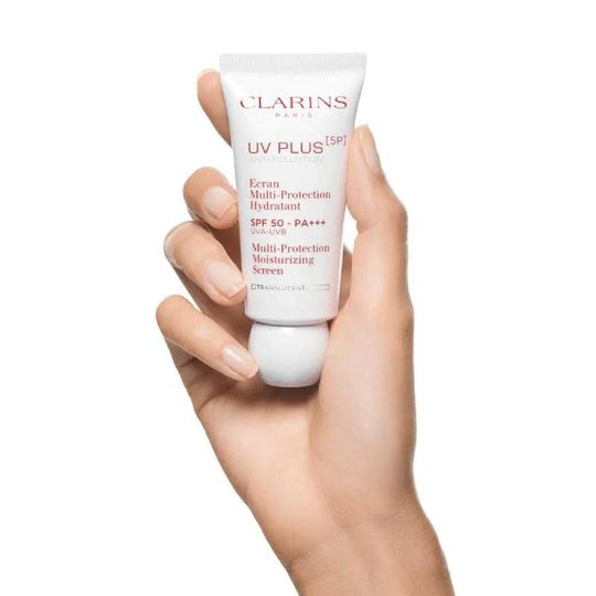 CLARINS UV Plus 5P アンチポリューション マルチプロテクション モイスチャライジング スクリーン SPF50 PA+++ (2色) 30ml