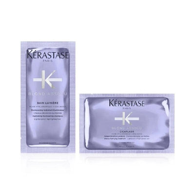 KERASTASE Blond Absolu Bain Ultra-Violet & Cicaflash Set (Shampoo 10ml + Conditioner 10ml)
