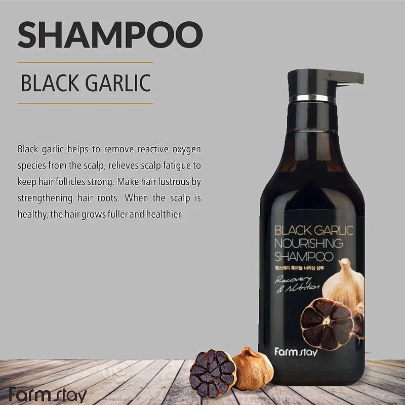 Farm stay Black Garlic Nourishing Shampoo 530ml - LMCHING Group Limited