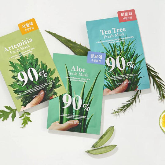 BRING GREEN Tea Tree 90% Cooling & Refreshing Fresh Mask 20g x 10 - LMCHING Group Limited