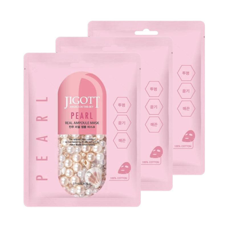 JIGOTT Pearl Real Ampoule Mask 27ml x 3 - LMCHING Group Limited