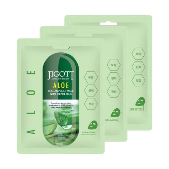 JIGOTT Aloe Real Ampoule Mask 27ml x 3 - LMCHING Group Limited