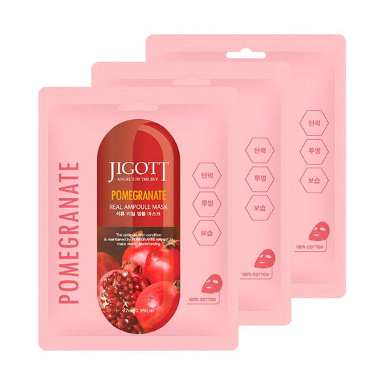 JIGOTT Pomegranate Real Ampoule Mask 27ml x 3 - LMCHING Group Limited