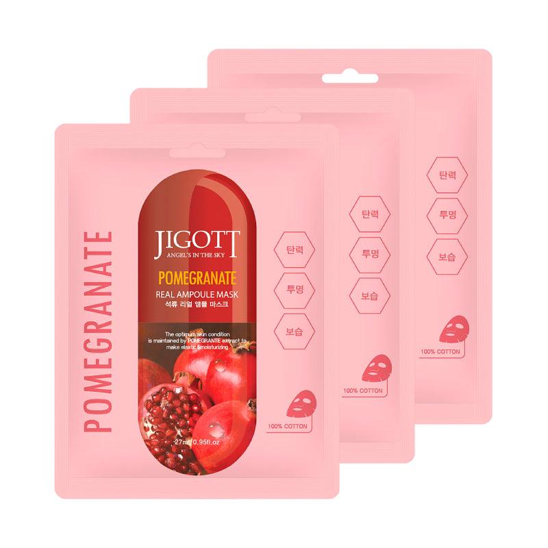 JIGOTT Pomegranate Real Ampoule Mask 27ml x 3 - LMCHING Group Limited